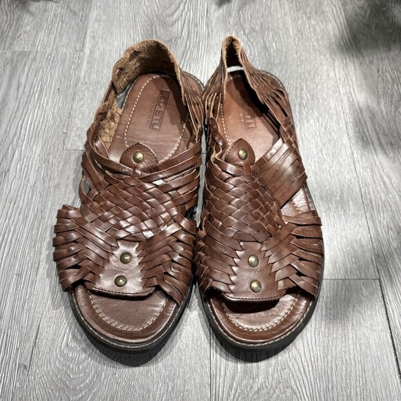 BED STU Handcraft woven Sandals Leather Brown Men’s Size US 12 Flat main image 7